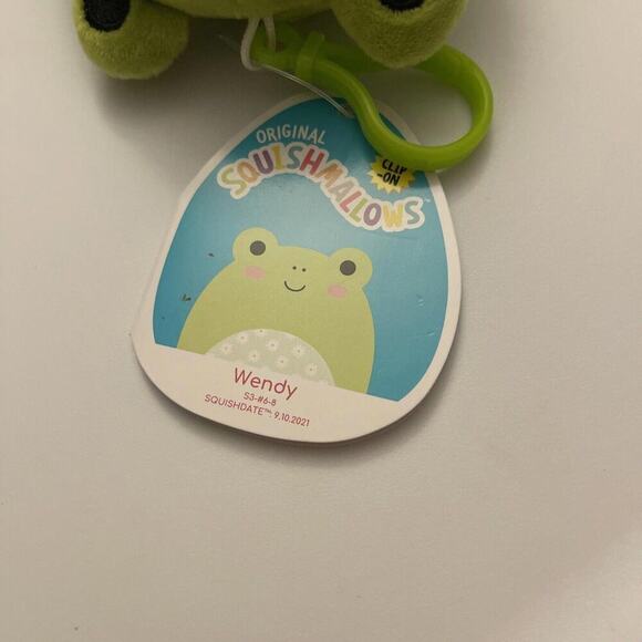 WENDY Squishmallow Easter Frog Wendy Clip-On 3.5” Spring 2022 Brand New NWT - Picture 3 of 3